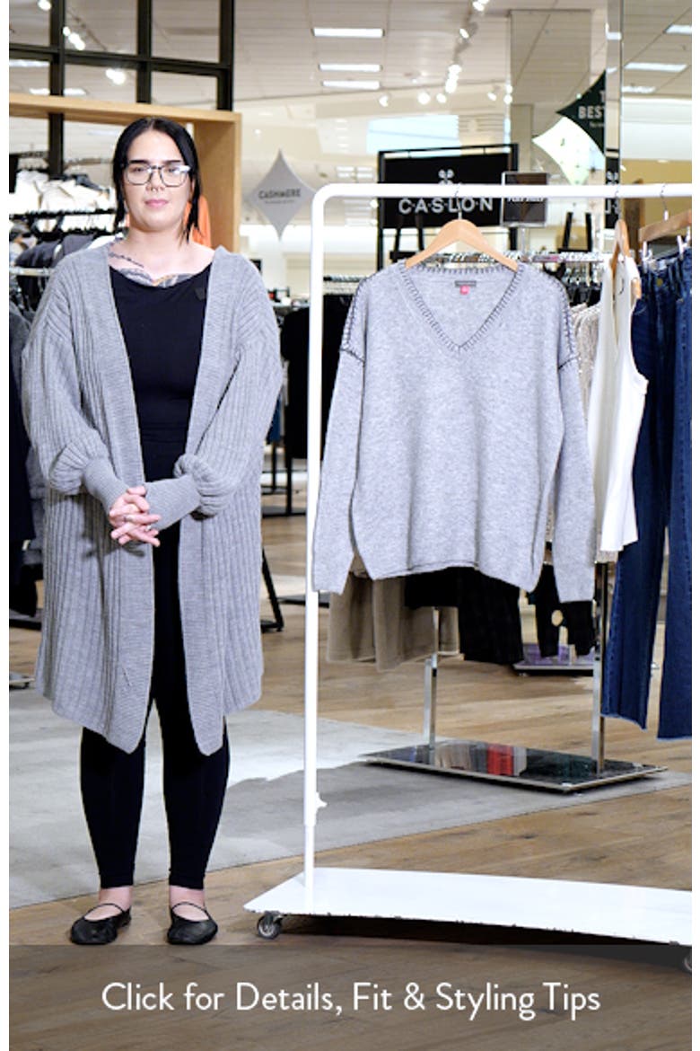 Whipstitch V-Neck Sweater video