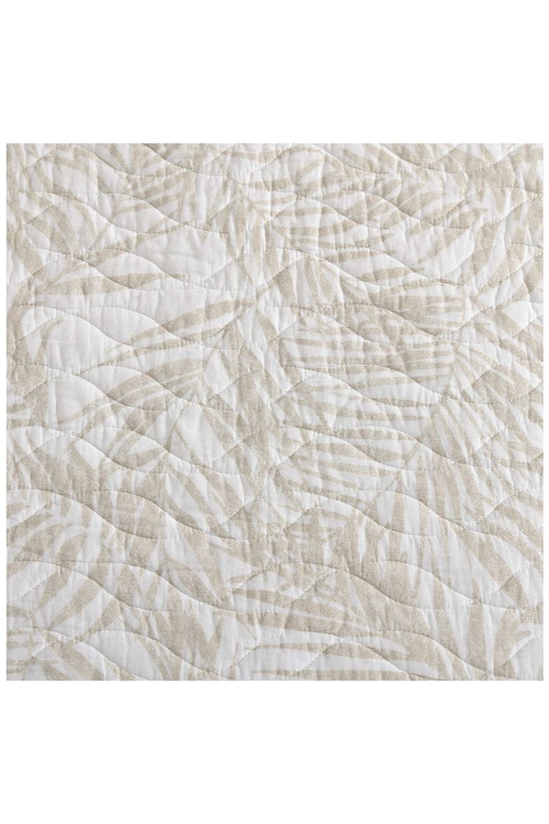 Palm Day Cotton Quilt & Sham Set, Alternate, color, SAND