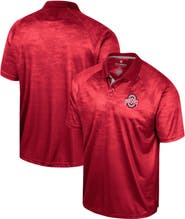 COLOSSEUM Men's Colosseum Scarlet Ohio State Buckeyes Honeycomb Raglan Polo
