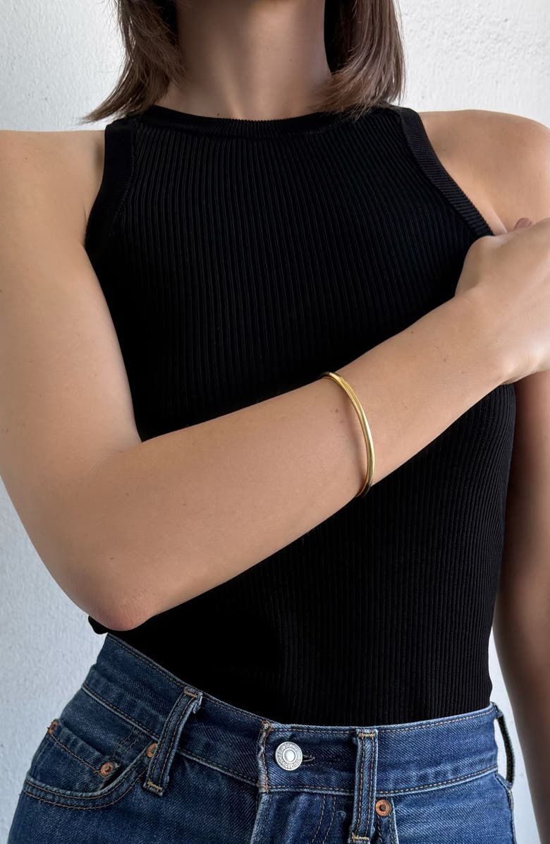 Adornia 18K Gold Plated Cuff Bracelet, Alternate, color, Gold