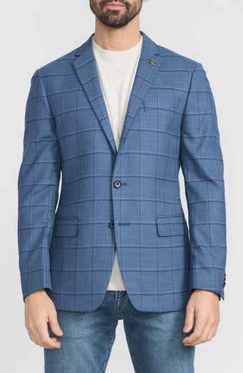 CRICKETEER Windowpane Wool Blend Sport Coat