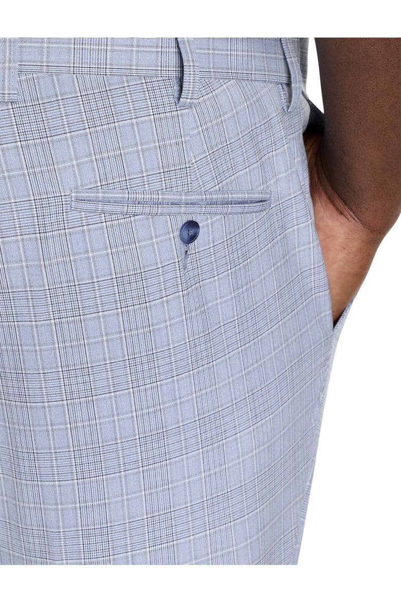 Big & Tall Plaid Machine-Washable Suit Pants, Alternate, color, BLUE