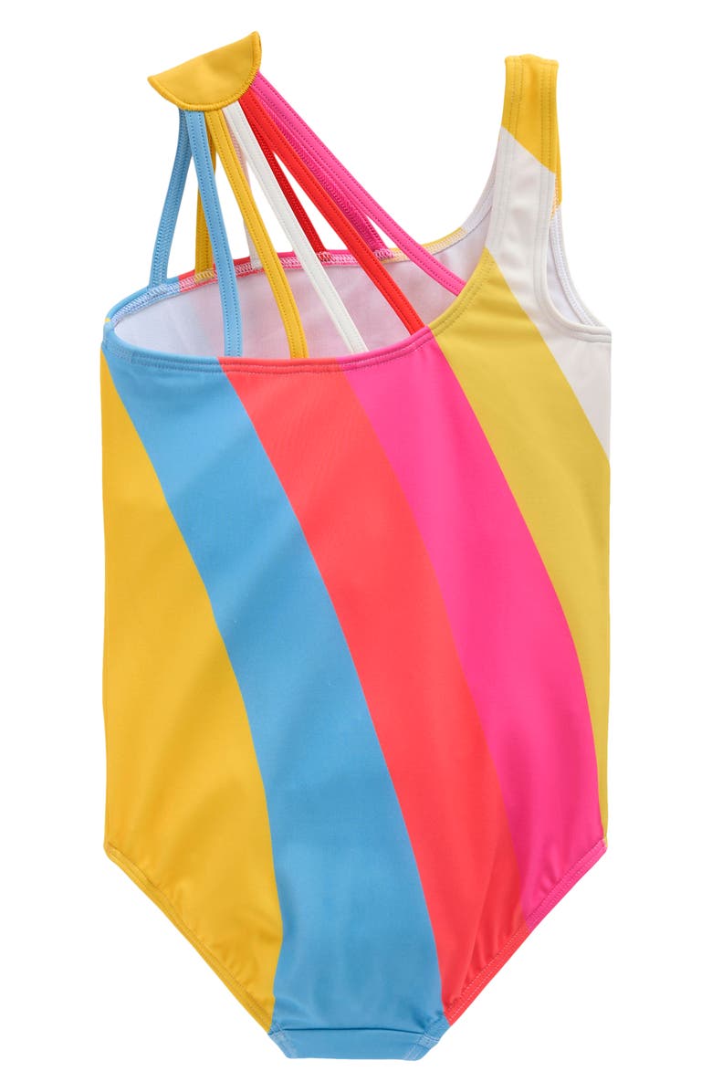 Mini Boden Kids' Ray One-Piece Swimsuit, Alternate, color, Air Blue