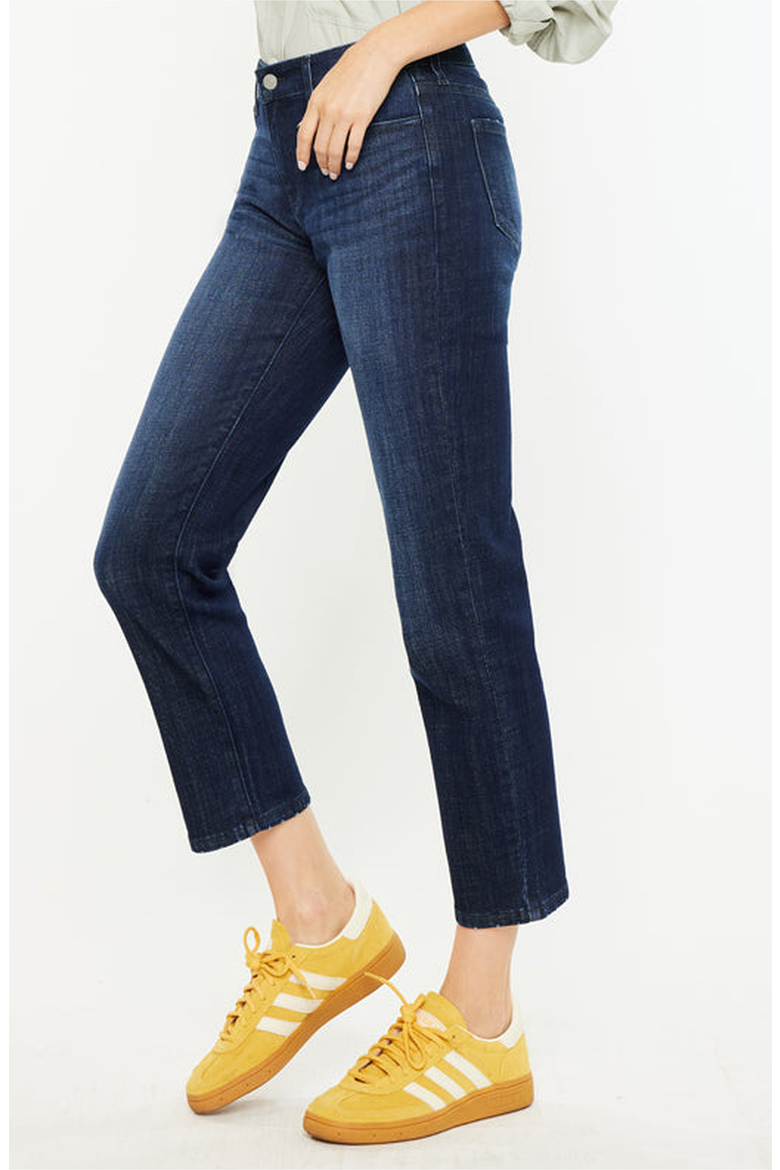 Delvey Mid Rise Boyfriend Jeans, Alternate, color, Dark Wash