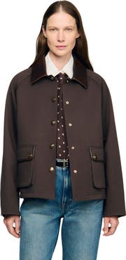 SANDRO Gabardine coat