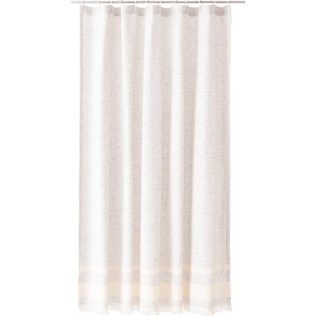 Olive And Linen Olive & Linen Waffle Shower Curtain In White