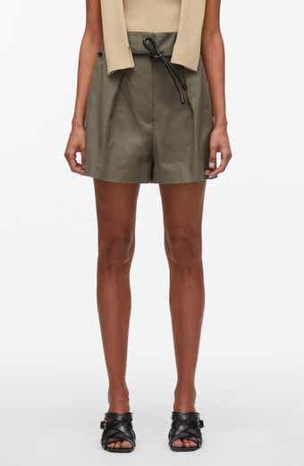 Origami Belted Stretch Cotton Shorts