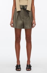 3.1 Phillip Lim Origami Belted Stretch Cotton Shorts
