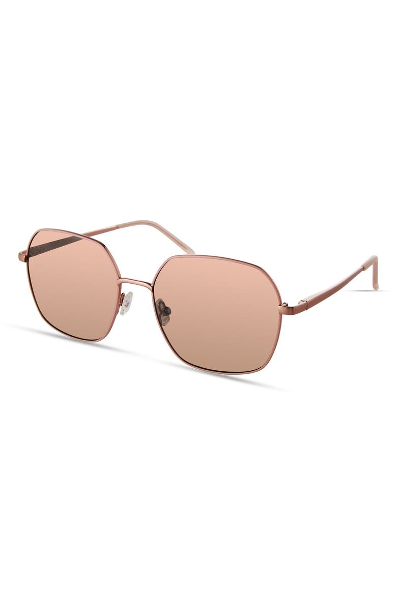 Hebe Sunglasses, Alternate, color, Rose Gold
