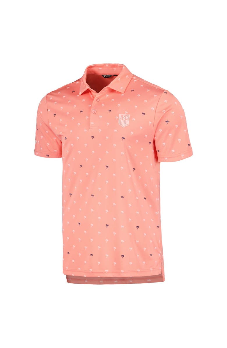 LEVELWEAR Men's Levelwear Coral USMNT Groove Performance Polo, Alternate, color, Coral
