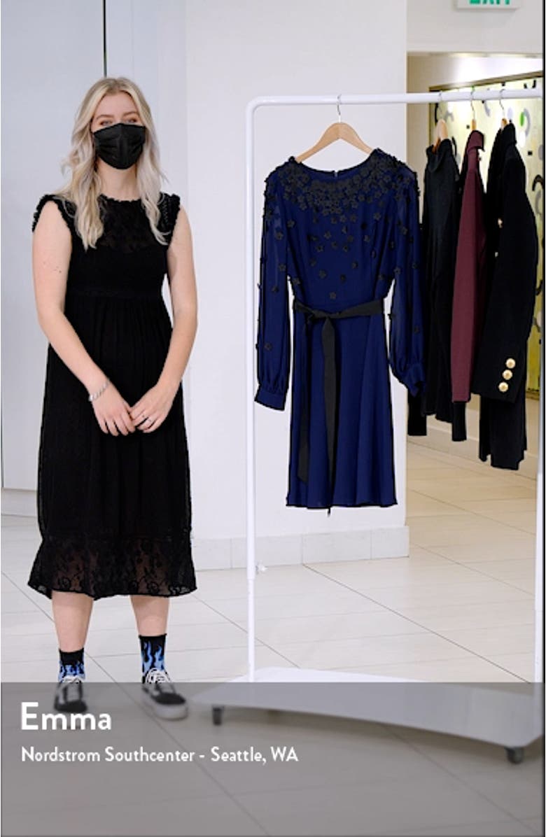 Floral Embellished Long Sleeve Dress, sales video thumbnail