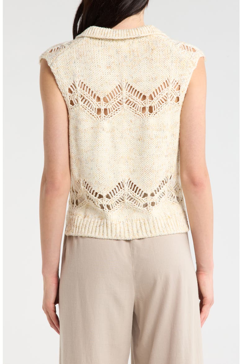 Lennox Polo Sweater Vest, Alternate, color, HONEYSUCKLE BEIGE