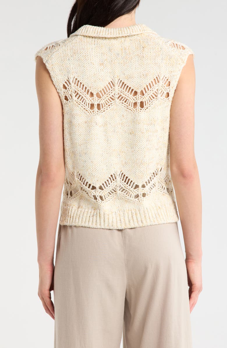 Splendid Lennox Polo Sweater Vest, Alternate, color, Honeysuckle Beige