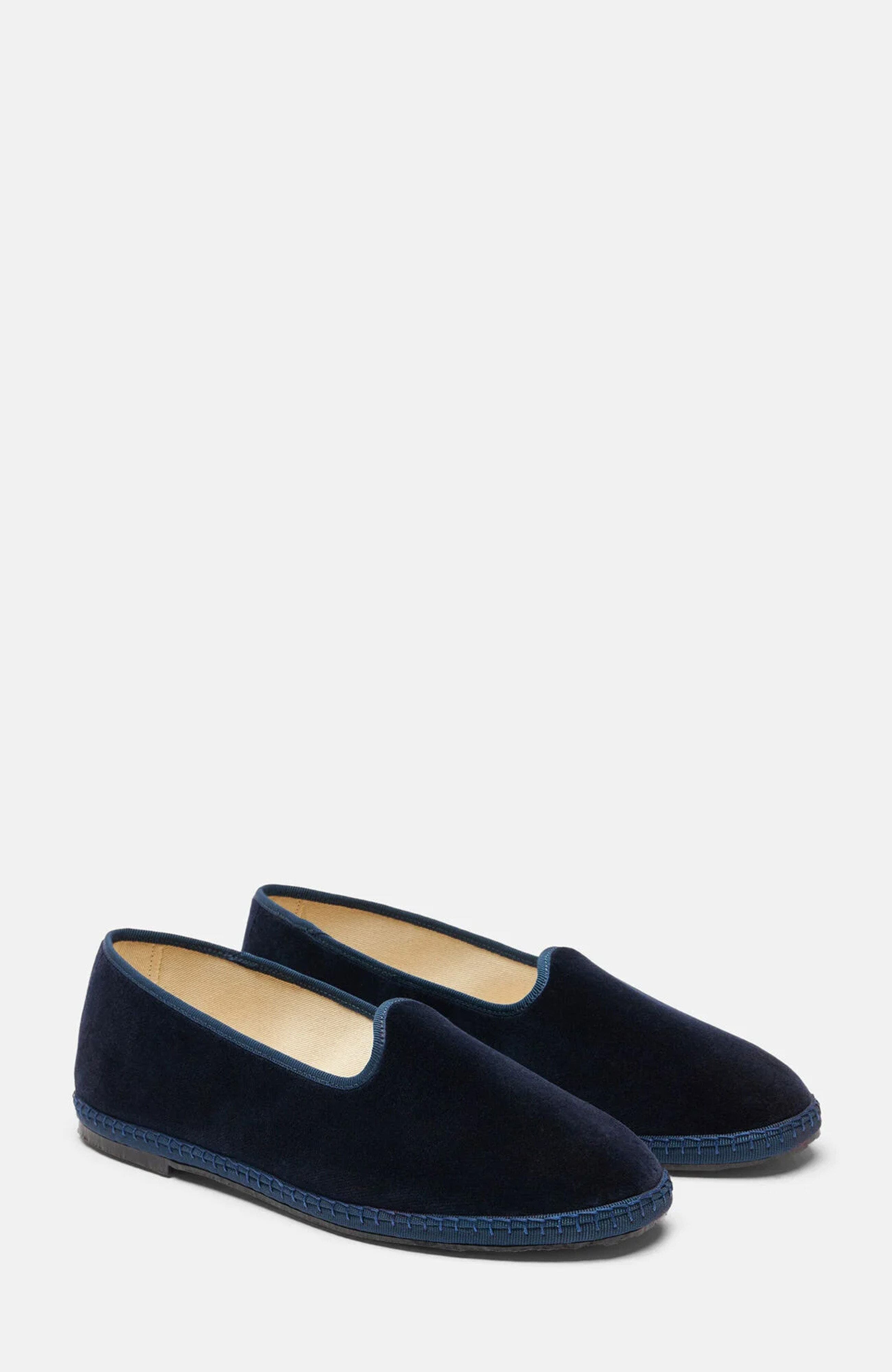 Midnight Slippers, Alternate, color, Blue - Velvet