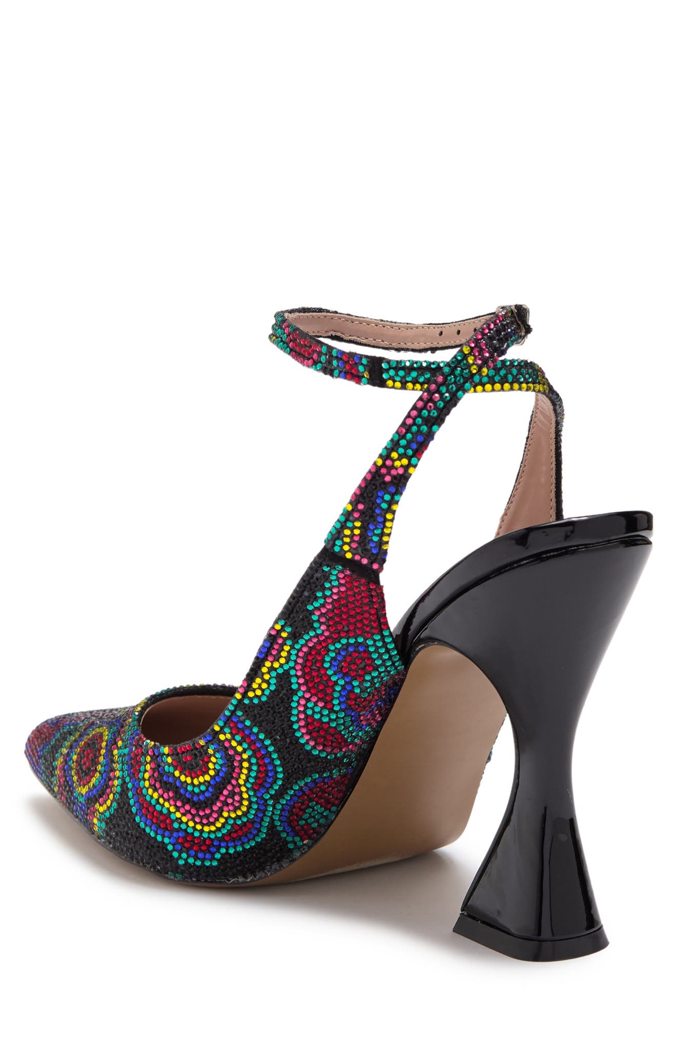 Betsey Johnson Darling Rhinestone Embellished Flared Heel Pump (Women ...