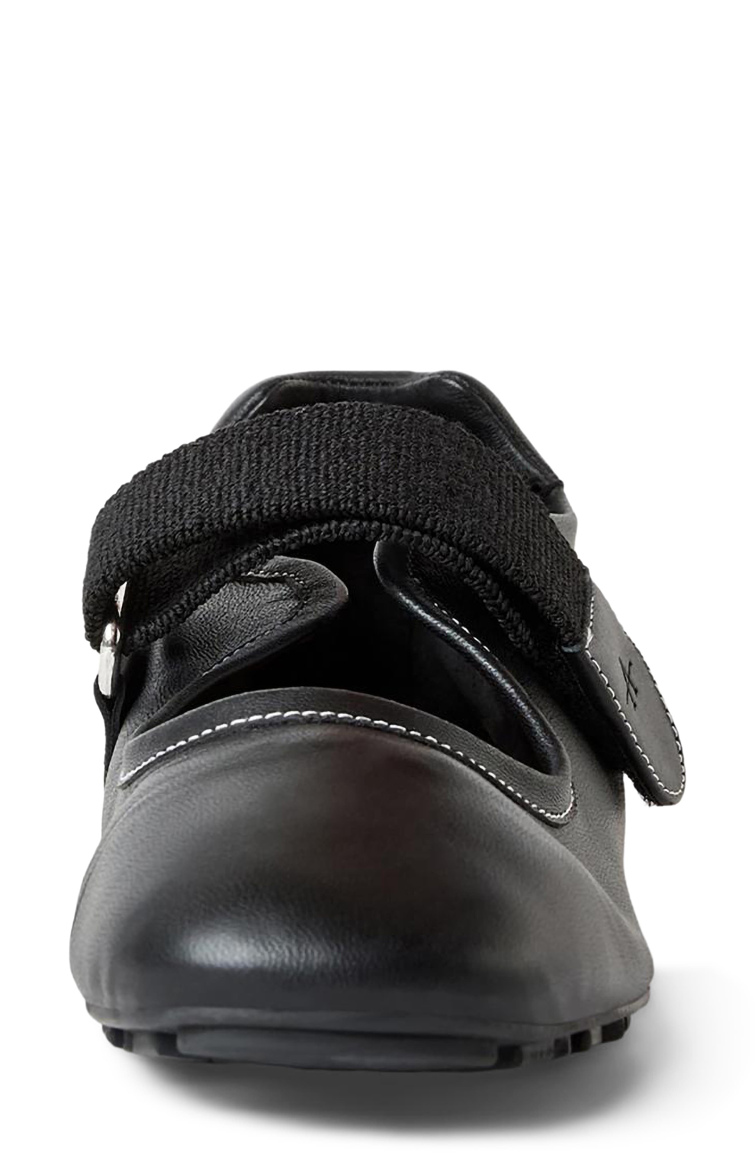 Aquatalia Quero Water Resistant Mary Jane Flat, Alternate, color, Black Nappa