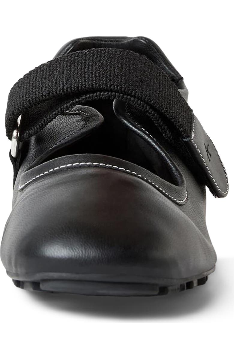 Aquatalia Quero Water Resistant Mary Jane Flat, Alternate, color, Black Nappa