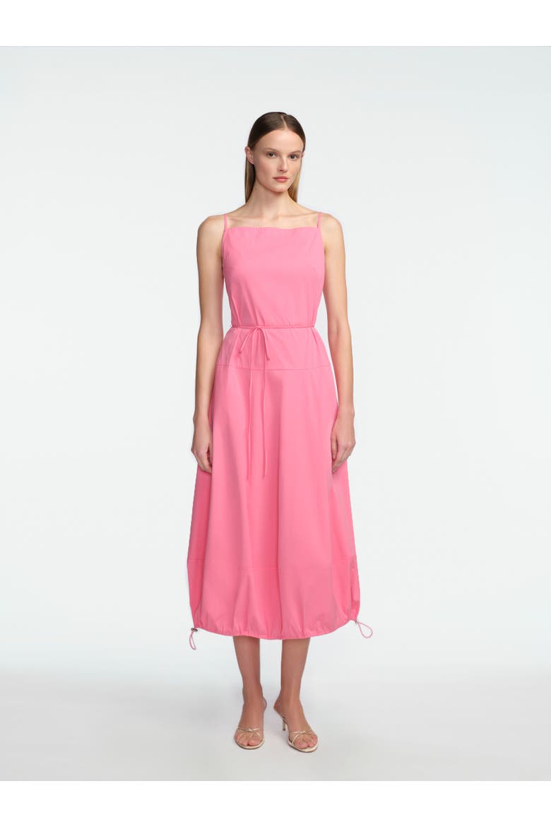 Cotton Poplin Bubble Hem Dress, Alternate, color, Peony