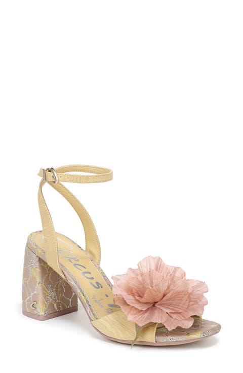Aria Flower Ankle Strap Sandal (Women)