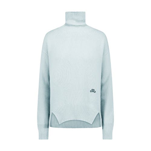Marina Moscone Funnel Neck Pullover In Icy Blue