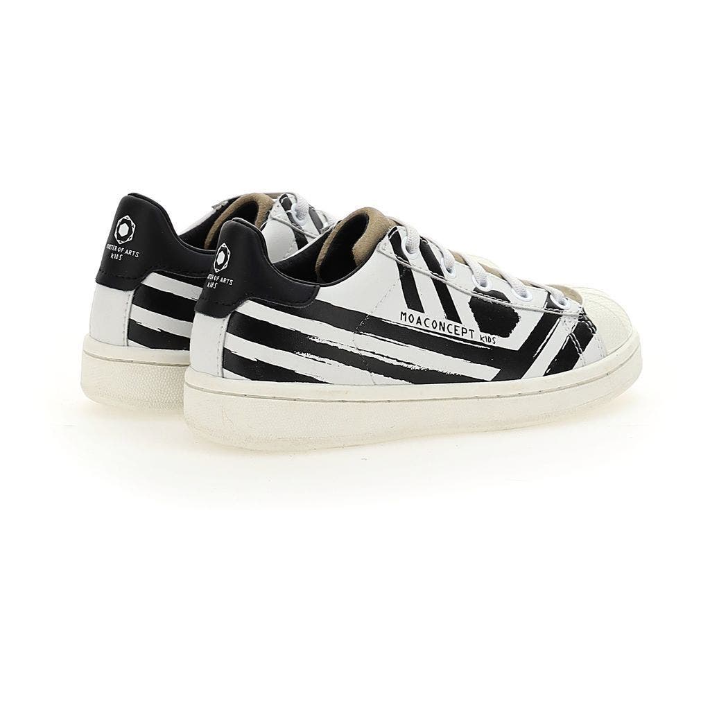 Master of Arts Striped Sneakers, Alternate, color, White