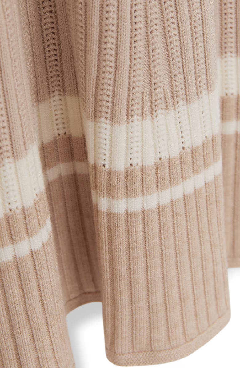 Reiss Kids' Long Sleeve Rib Sweater Dress, Alternate, color, Pale Pink