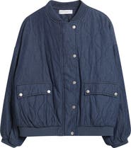 Petal & Pup Keah Onion Quilted Bomber Jacket