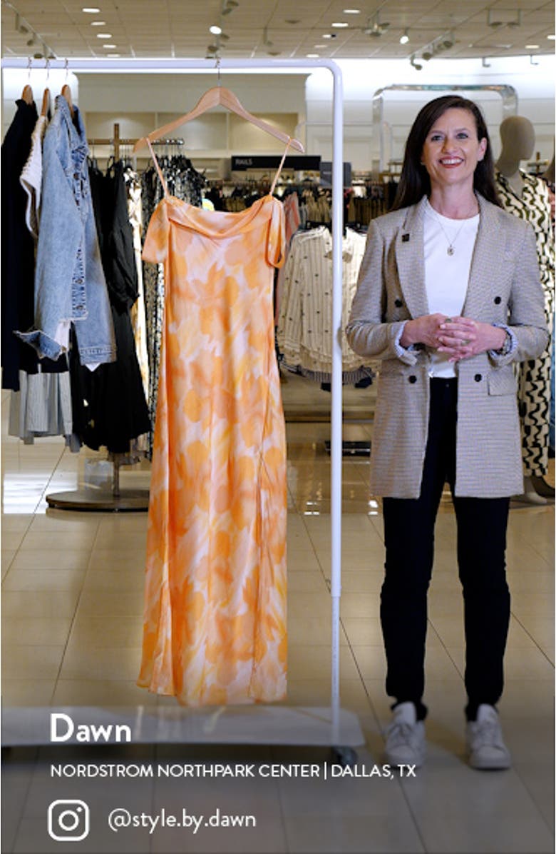 Kitura Abstact Print Cold Shoulder Dress, sales video thumbnail