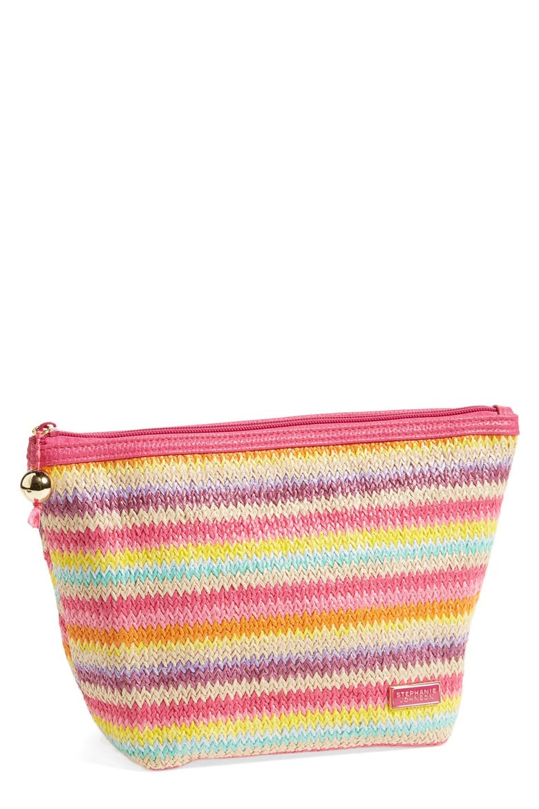 'Laura - Bermuda Large' Trapezoid Cosmetics Case, Main, color, NO COLOR