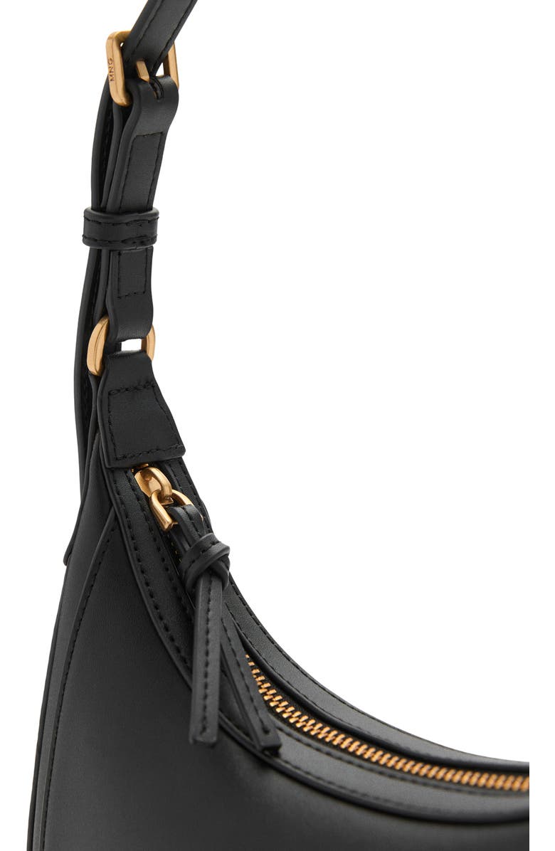 MANGO Oval Faux Leather Shoulder Bag, Alternate, color,