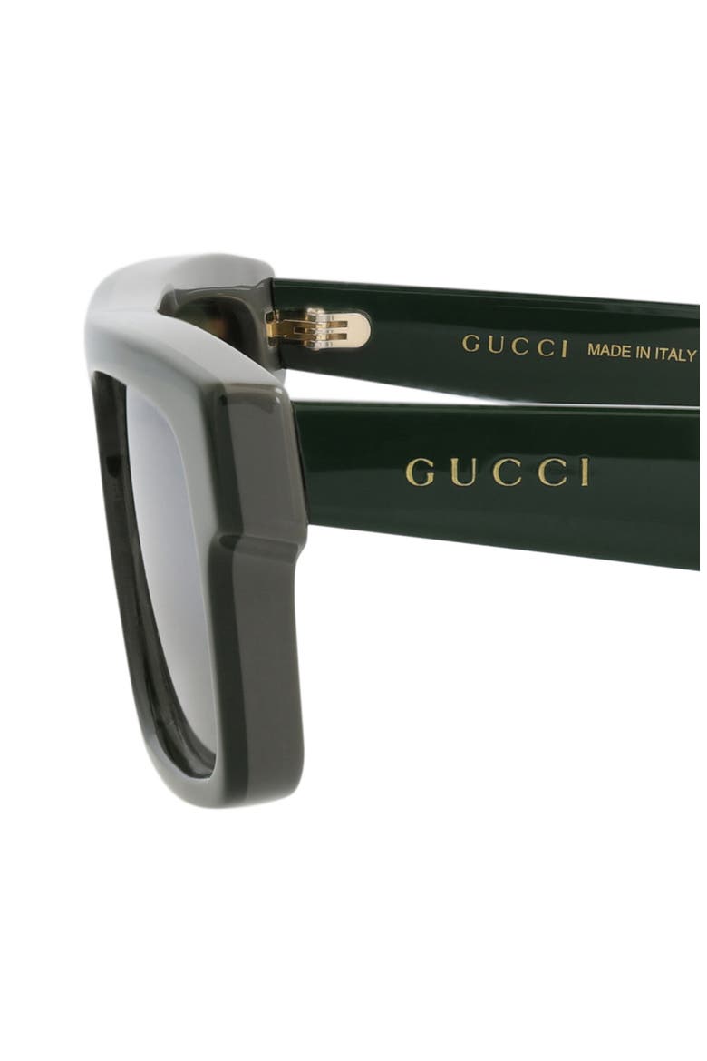54mm Gradient Rectangular Sunglasses, Alternate, color, GREEN GREEN SILVER