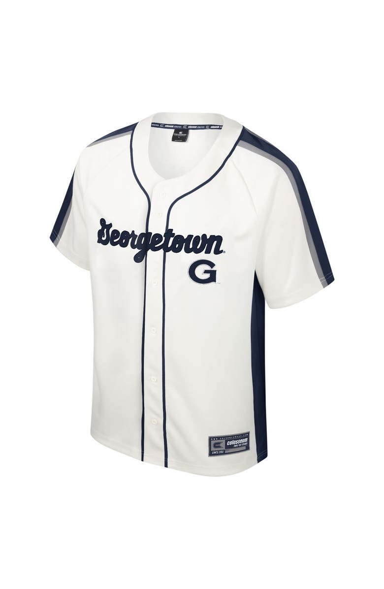 COLOSSEUM Men's Colosseum Cream Georgetown Hoyas Ruth Button-Up Baseball Jersey, Alternate, color, Cream