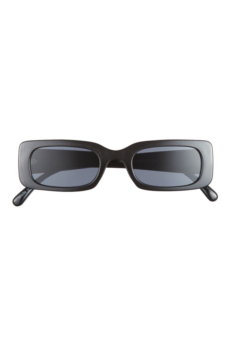 Rectangular Sunglasses, Main, color, BLACK