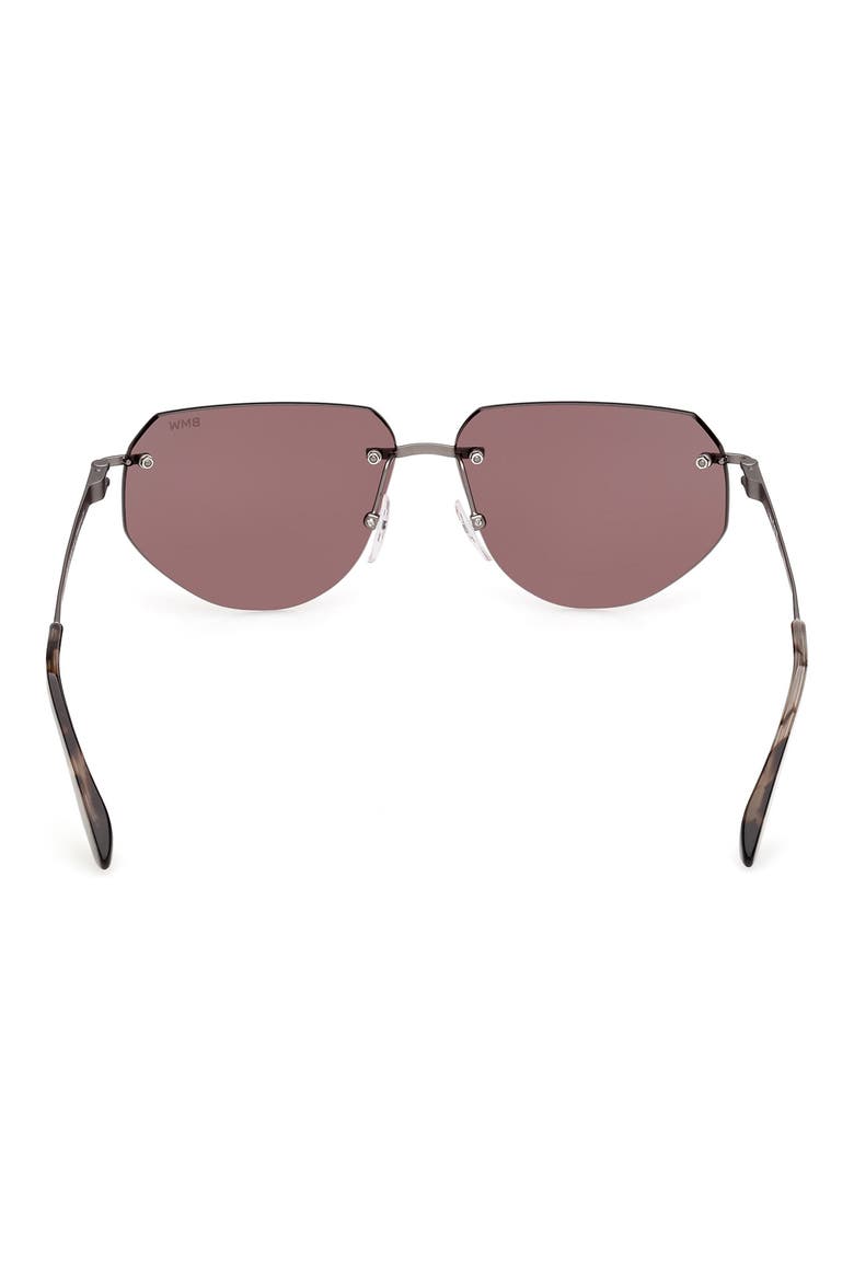 59mm Sunglasses, Alternate, color, MATTE DARK RUTHENIUM / ROVIEX