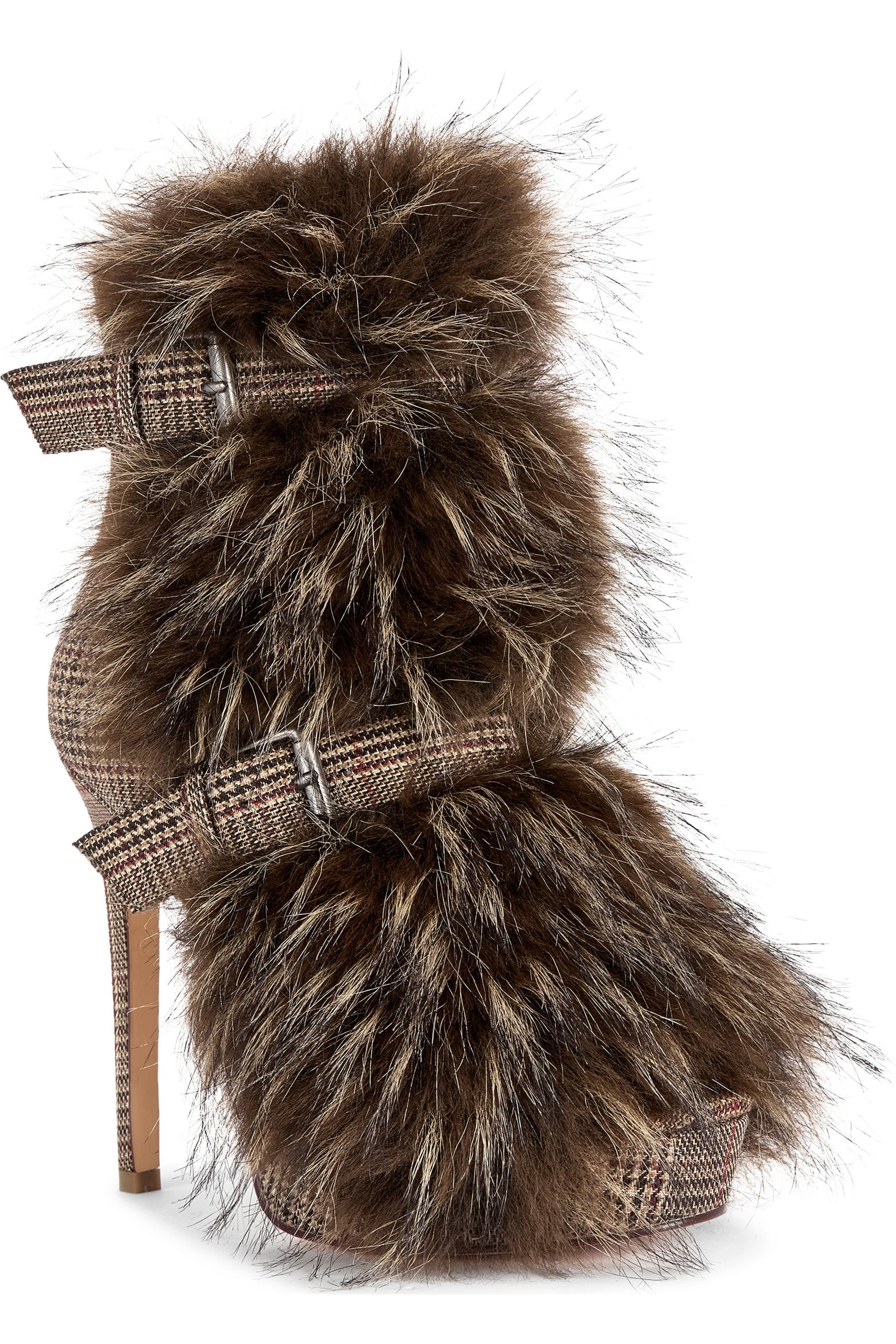 Color Explosion Event For Kids AZALEA WANG Serious Plaid Faux Fur Bootie (Women) | Nordstrom