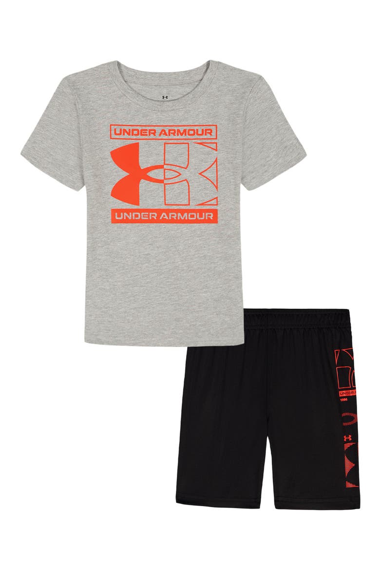 Kids' Tech Decon Graphic T-Shirt & Shorts Set, Main, color, MOD GRAY