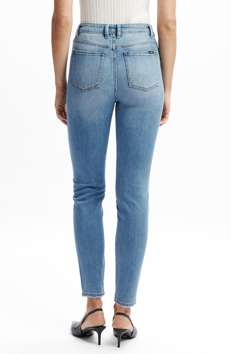 Bardot Khloe High Waist Crop Skinny Jeans, Alternate, color, Dark Denim