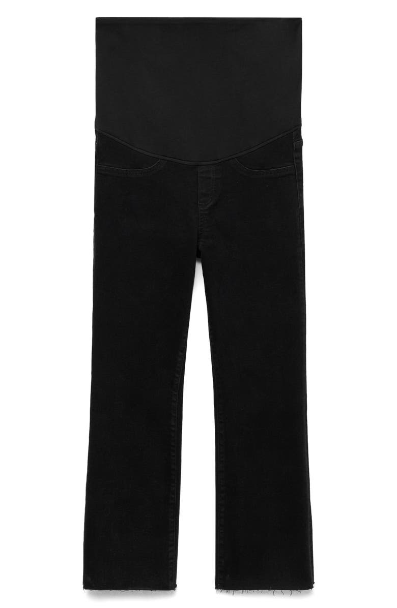 MANGO Over the Bump Crop Flare Maternity Jeans, Main, color,