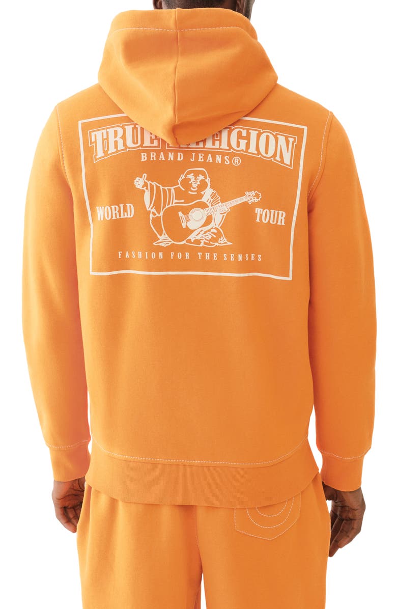True Religion Big T Fleece Zip Hoodie, Alternate, color, 