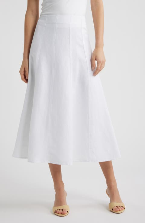 Panel A-Line Midi Skirt