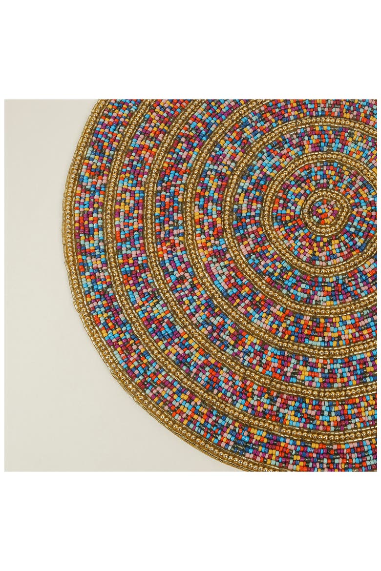 Magnolia Beaded Place Mat, Alternate, color, GOLD MULTI