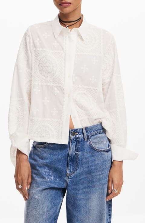 Sendai Embroidered Cotton Button-Up Shirt