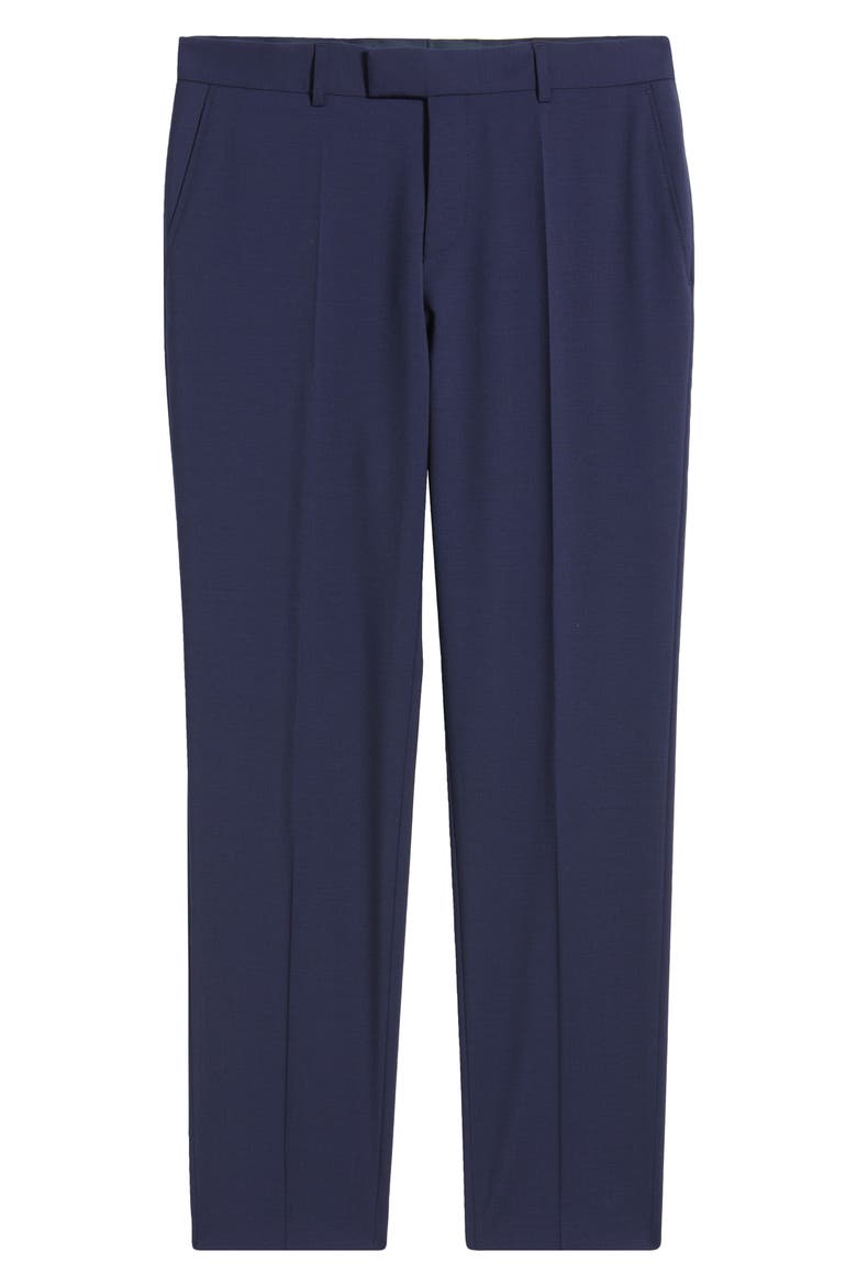 George Flat Front Wool Suit Pants, Alternate, color, OPEN BLUE