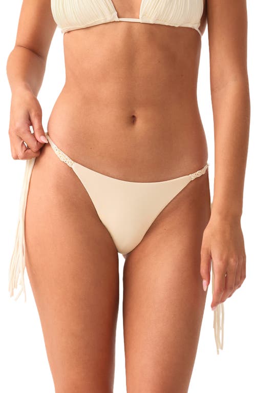 Pq Swim Mila Side Tie Bikini Bottoms In White