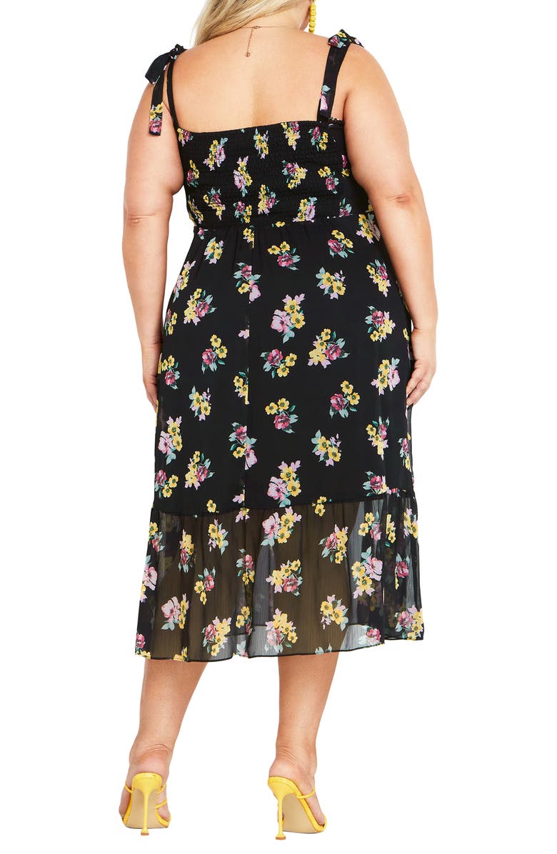 City Chic Ariadne Floral Sundress, Alternate, color, 