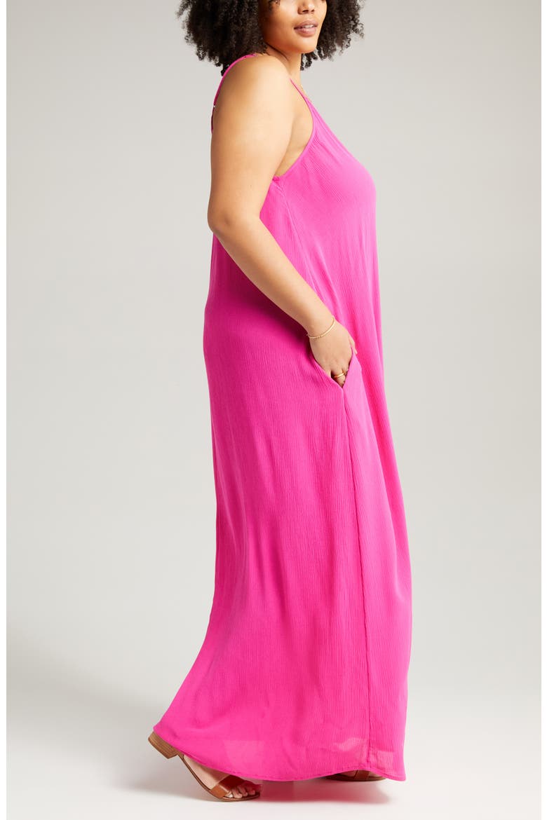 Woven Favorite Slipdress, Alternate, color, PINK CABARET