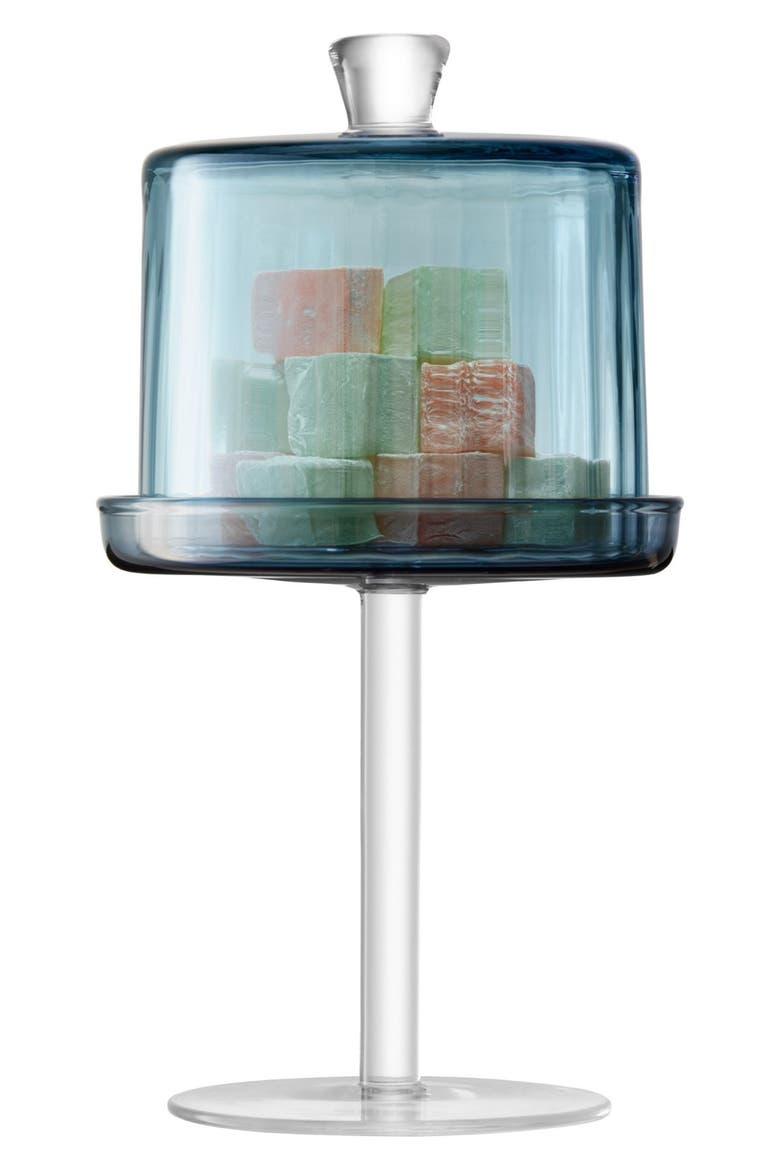 Gems Cake Dome Stand, Alternate, color, BLUE