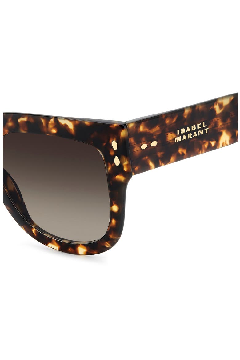 53mm Square Sunglasses, Alternate, color, HAVANA/ BROWN SF