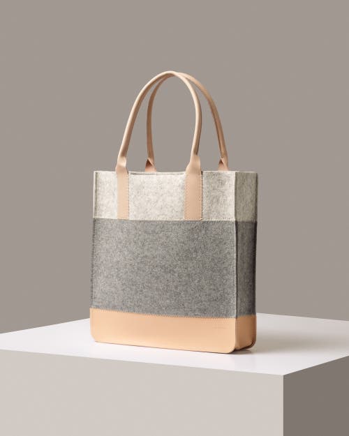 Graf & Lantz Graf Lantz Jaunt Merino Wool Tote In Granite/natural