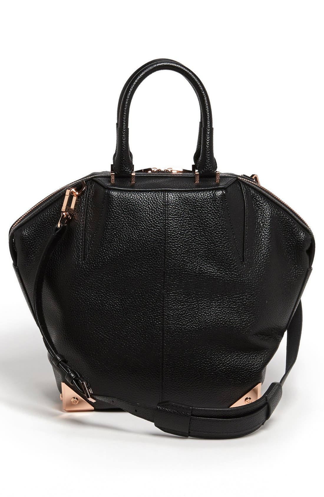 'Emile - Small' Leather Tote, Alternate, color, NERO
